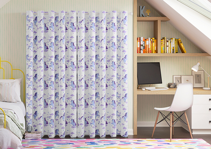 Unicorn Magic, Purple - Made to Measure Curtains - Image 6